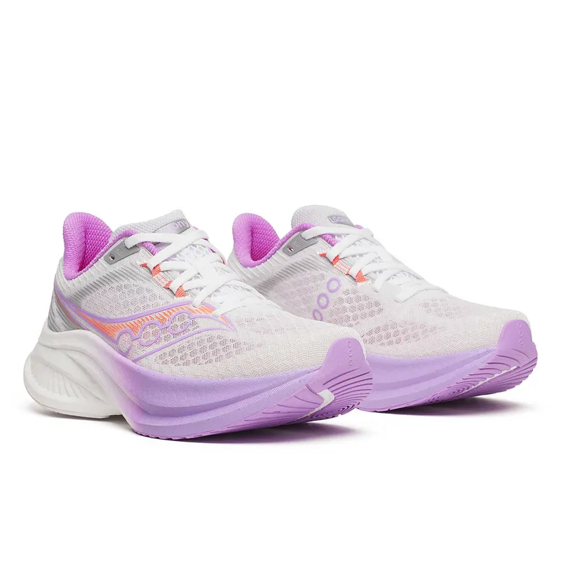 Saucony Women's Endorphin Speed 5 Racing Shoes in White/Crocus-1