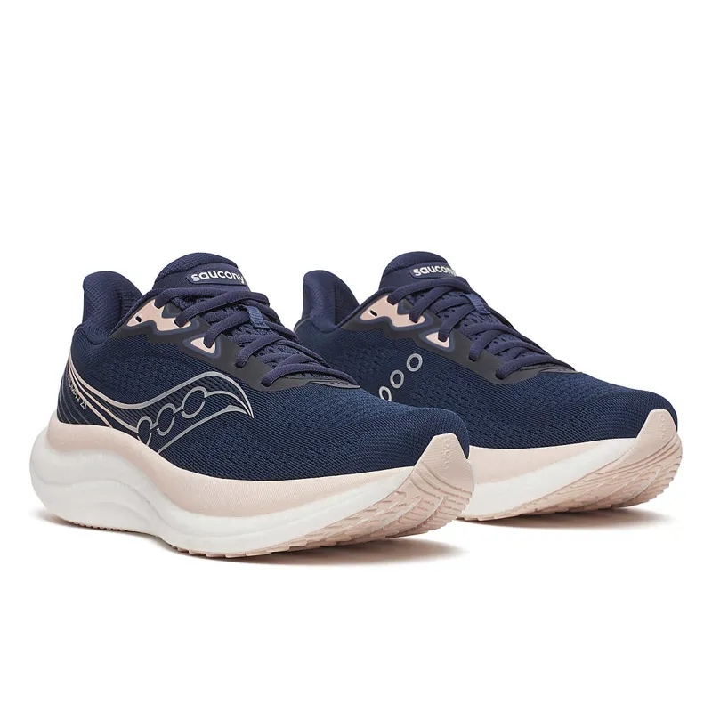 Saucony Women's Triumph 23 Running Shoes in Navy/Cameo-1