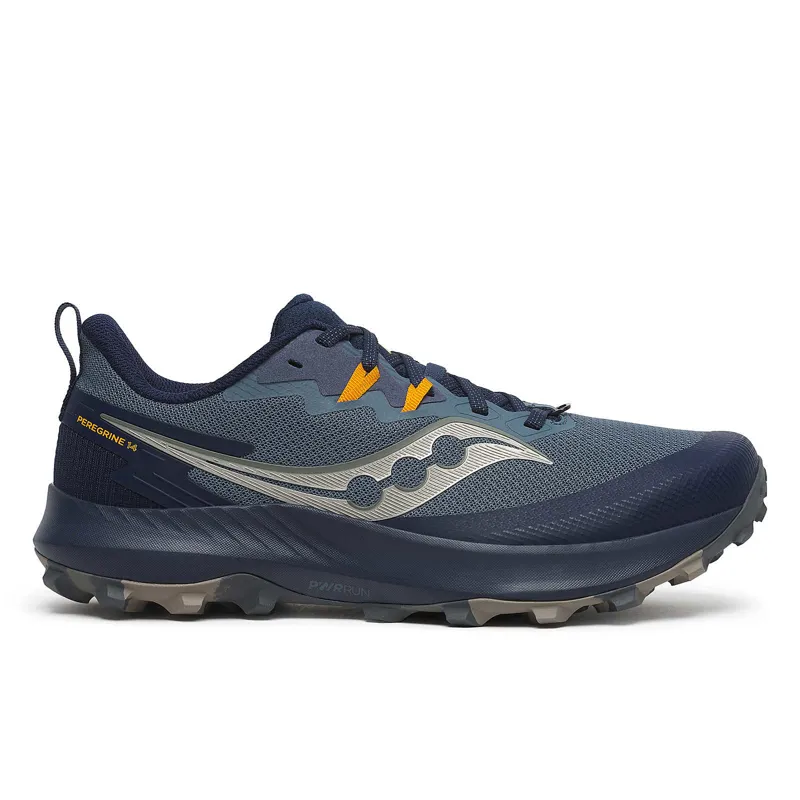 Saucony Mens's Peregrine 14 Trail Shoes in Dusk/Navy