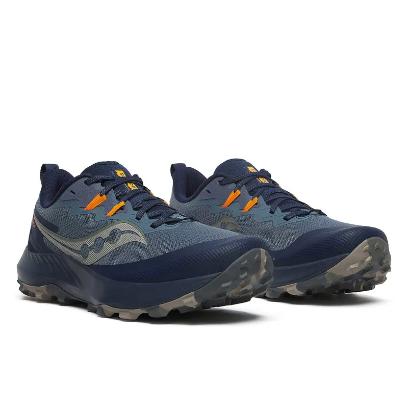 Saucony Mens's Peregrine 14 Trail Shoes in Dusk/Navy-5