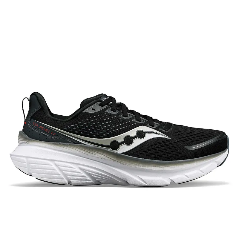 Saucony Men's Guide 17 Road Running Shoes in Black/Shadow