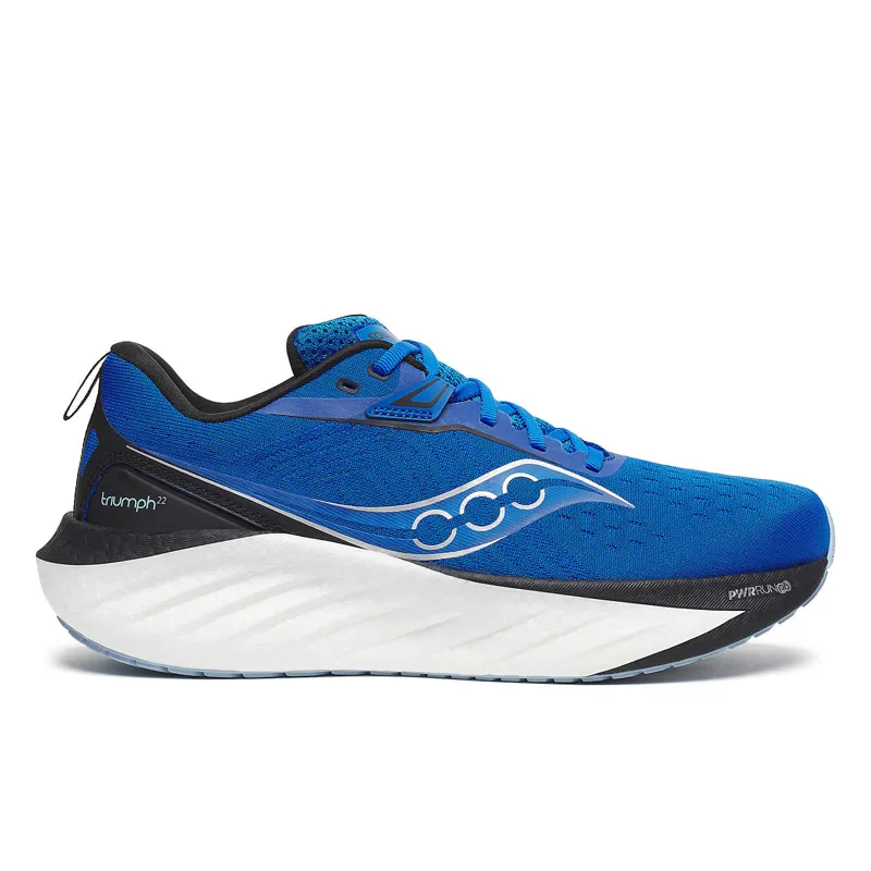 Saucony Men's Triumph 22 Neutral Running Shoes in Blue Skydiver/Black