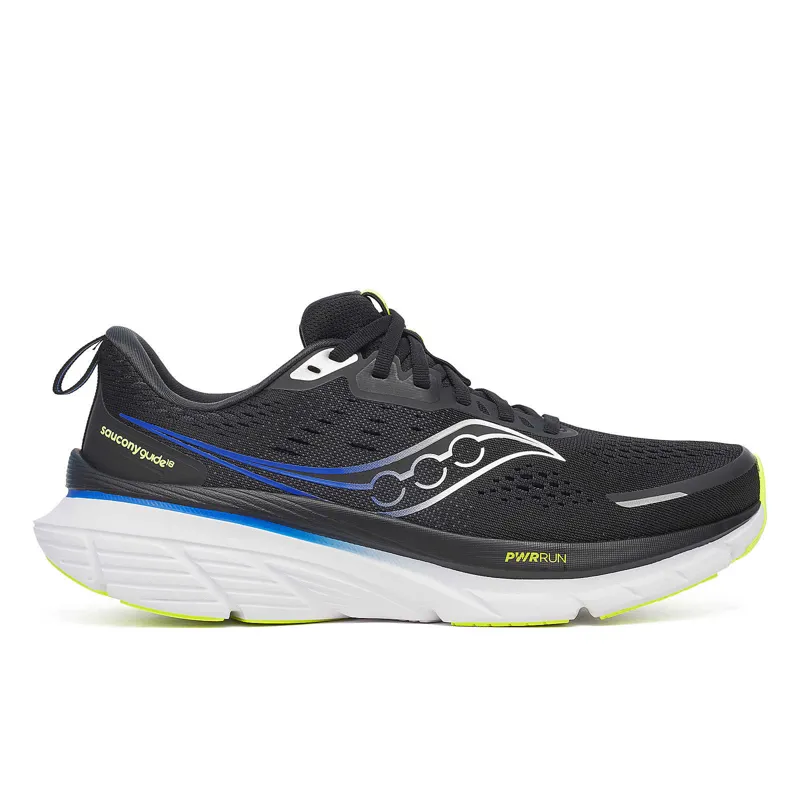 Saucony Men's Guide 18 Stability Shoes in Black/Lapis -1