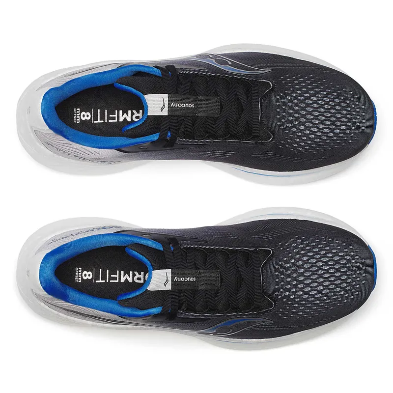 Saucony Men's Ride 18 Running Shoes in Black/Skydiver-2