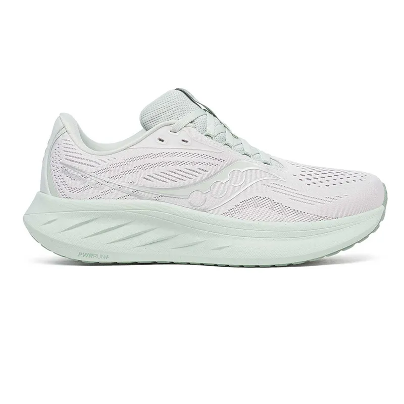 Saucony Women's Ride 18 Running Shoes in Fog/Mist-4