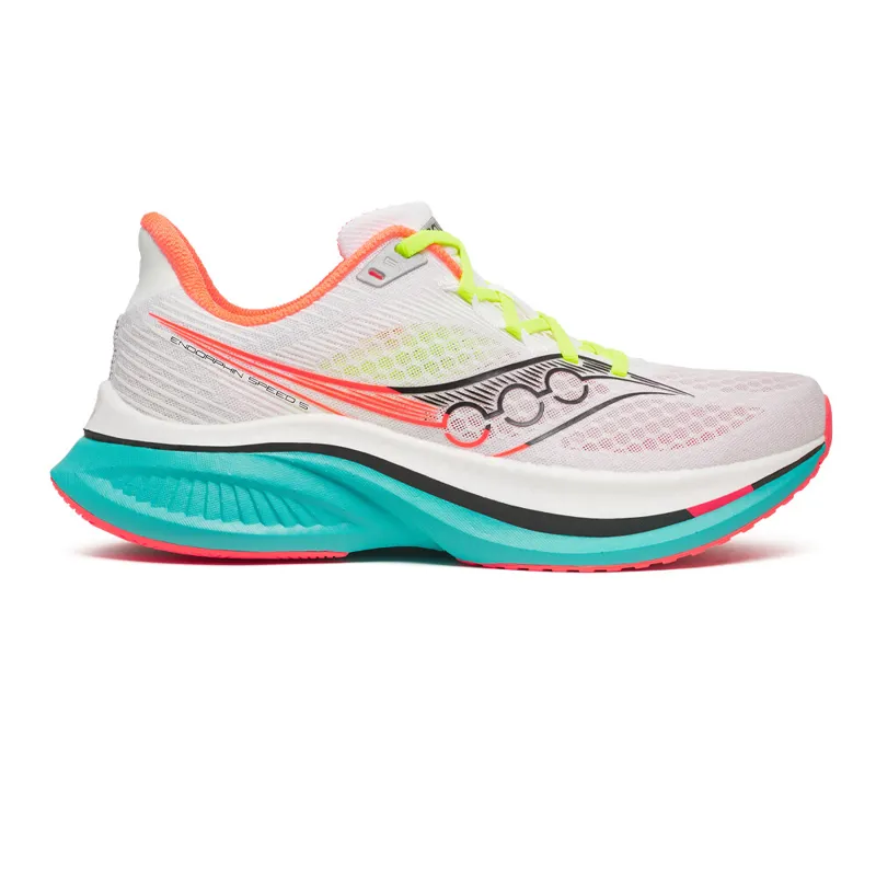 Saucony Men's Endorphin Speed 5 Running Shoes in White/Mutant 