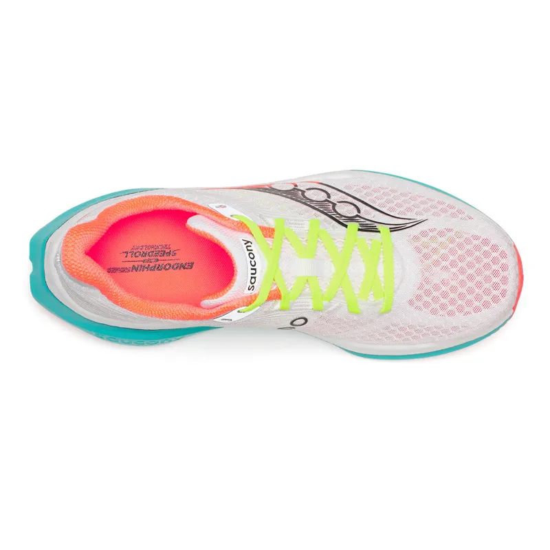 Saucony Men's Endorphin Speed 5 Running Shoes in White/Mutant -4