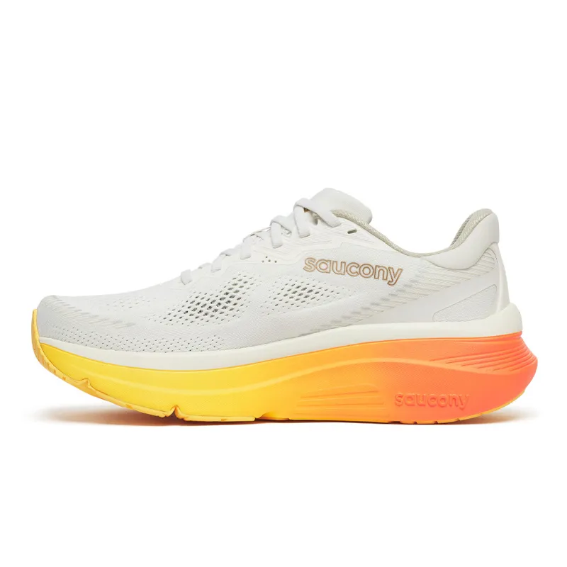 Saucony Men's Guide 19 Running Shoes in Ivory/Fire -3