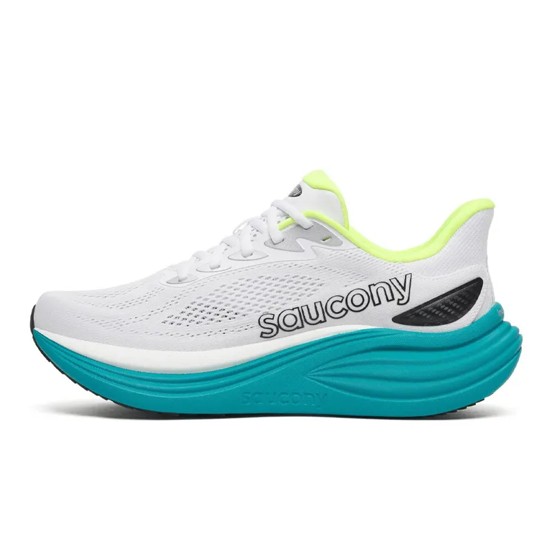 Saucony Men's Triumph 24 Running Shoes in White/Tranquil -3