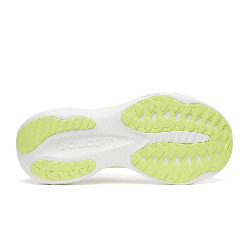 Saucony Women's Ride 19 Neutral Running Shoes in White/Tart -5
