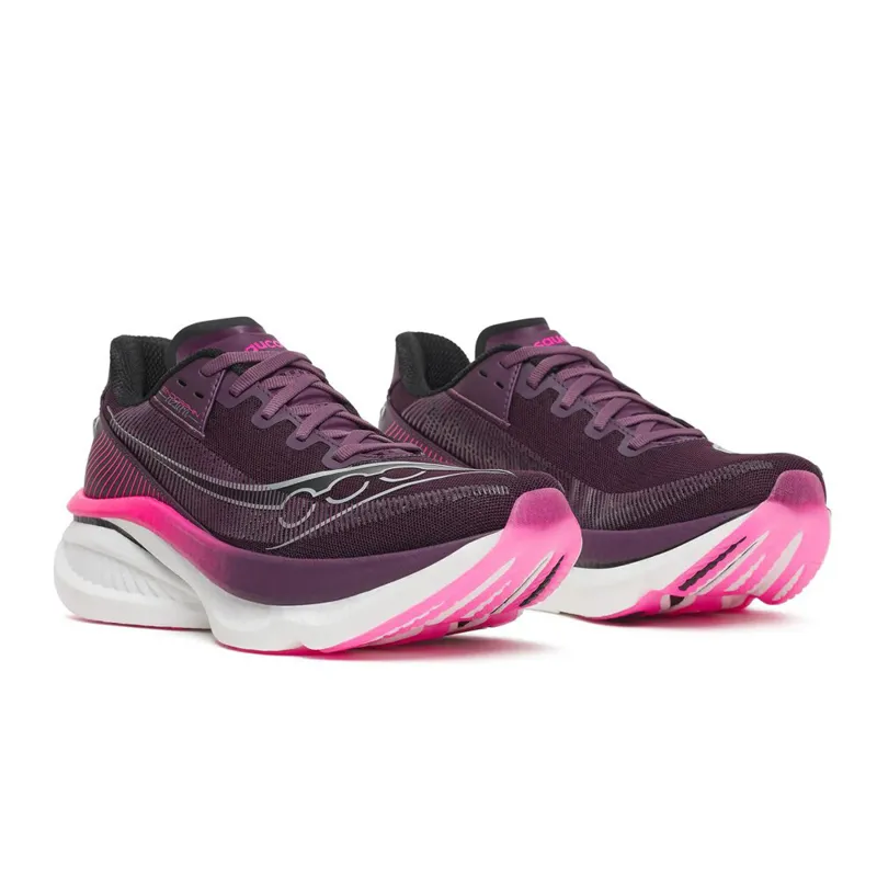 Saucony Women's Endorphin Azura Running Shoes in Eggplant/Shock -1