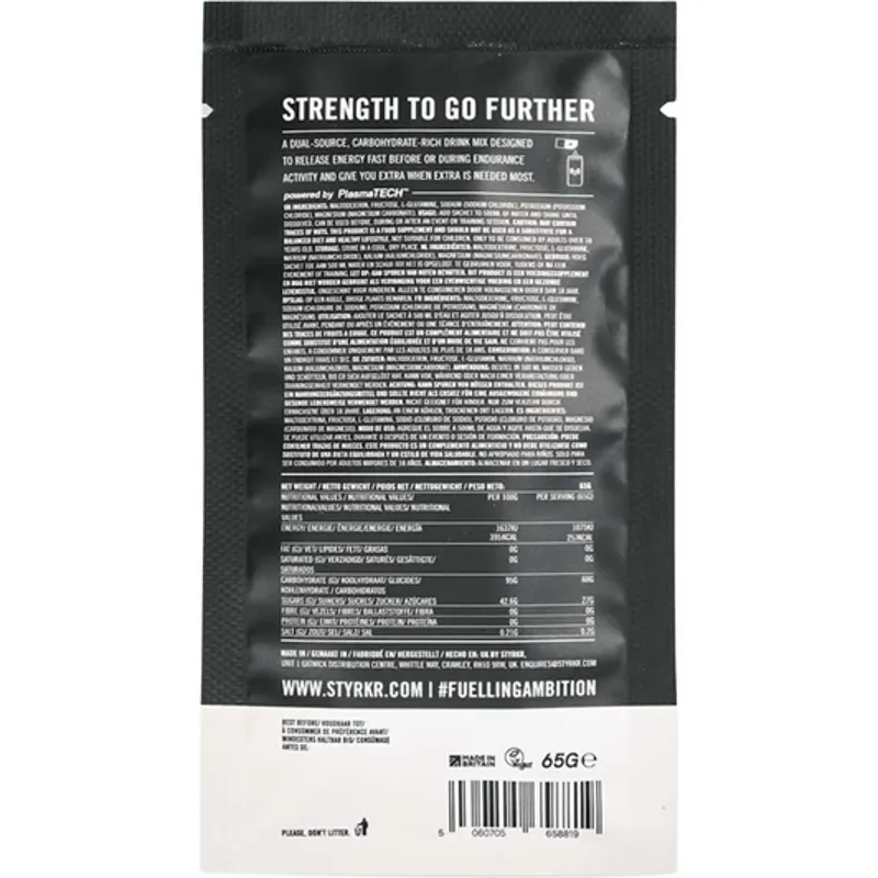 STYRKR - MIX60 Dual-Carb Flavourless Energy Drink - Single Sachet -1