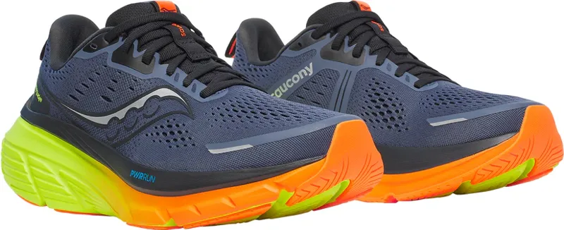 Saucony Men's Guide 18 Running Shoes in Shadow/Vizi-1