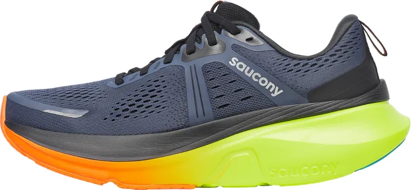 Saucony Men's Guide 18 Running Shoes in Shadow/Vizi-4