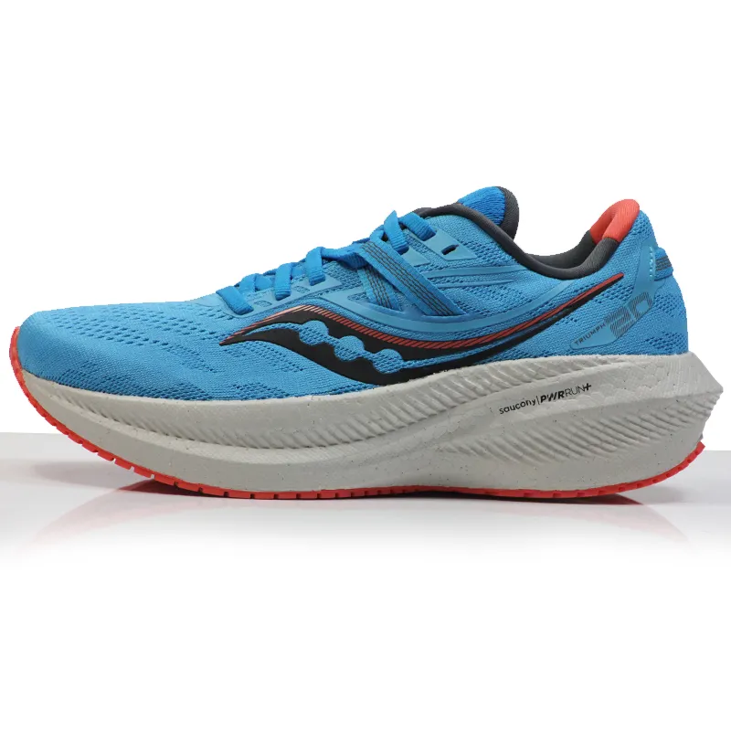 Saucony Women's Triumph 20 Running Shoes in Ocean/Coral Blue-1