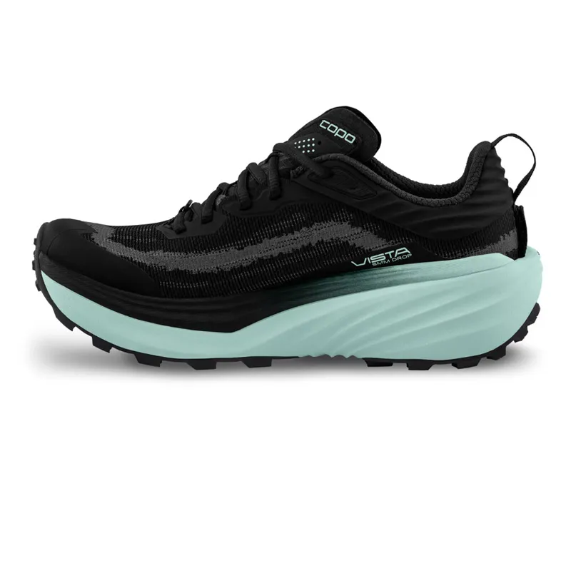 Topo Athletic Women's Vista Running Shoes in Black Mint-3