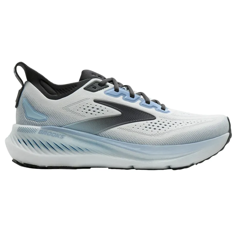 Brooks Mens Glycerin GTS 23 Running Shoes in White/Rain/Baltic Sea