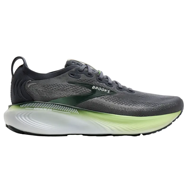 Brooks Men's Adrenaline GTS 25 Running Shoes in Grey/Paradise/Green/Spruce