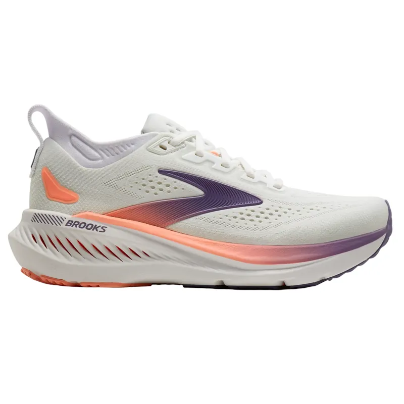 Brooks Women's Glycerin GTS 23 Running Shoes in White/Mulled Grape