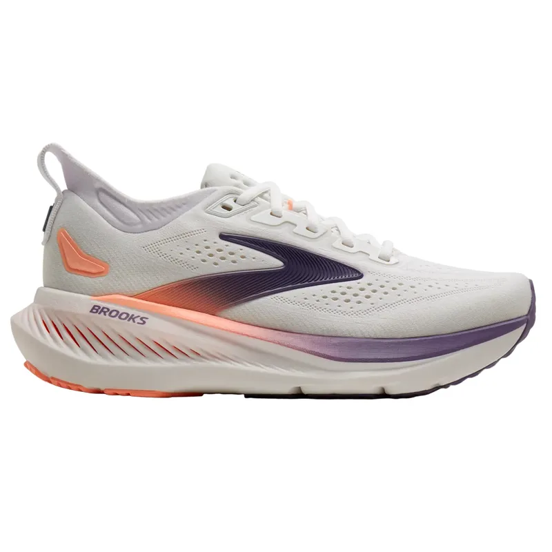 Brooks Women's Glycerin 23 Running Shoes in White/Mulled Grape/Clear 