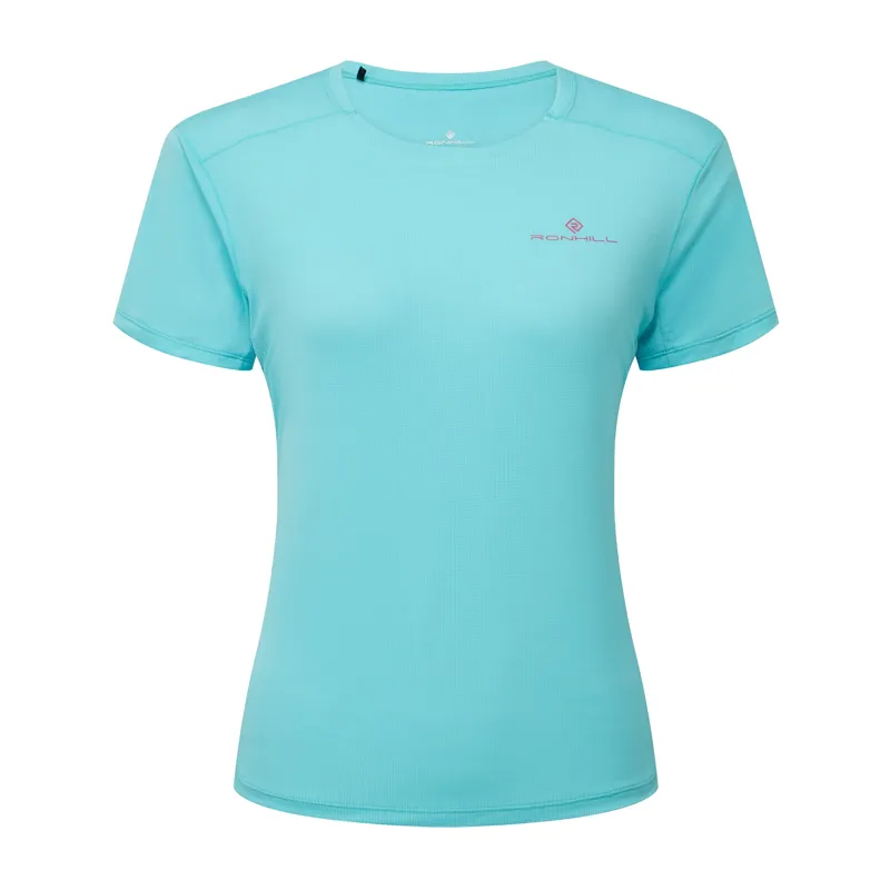 Ronhill Women's Tech Short Sleev Running Top in Larimar/Exuberance