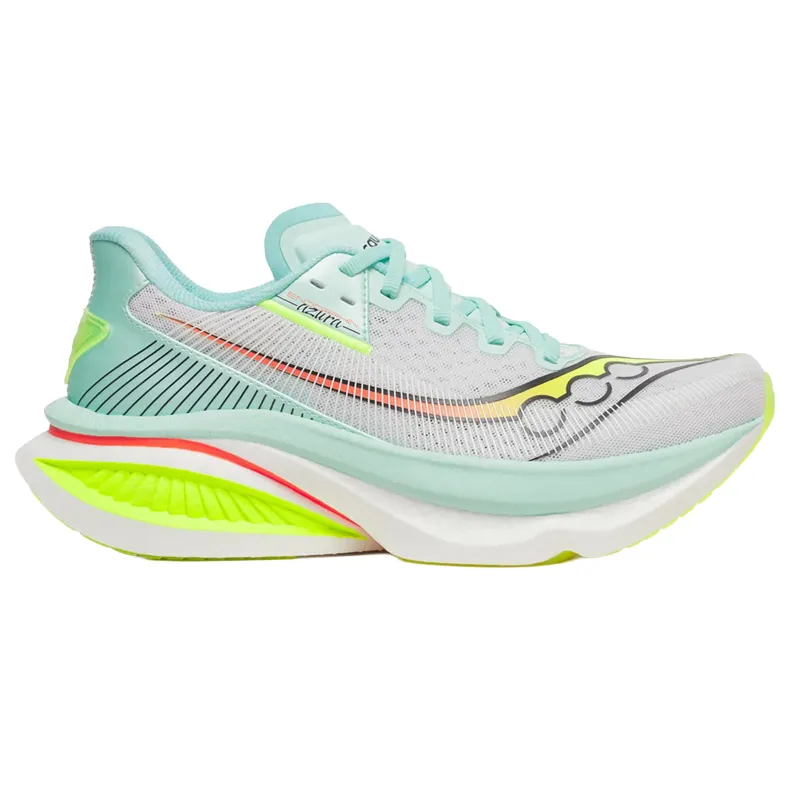 Saucony Women's Endorphin Azura Running Shoes in Azura White/Splash 