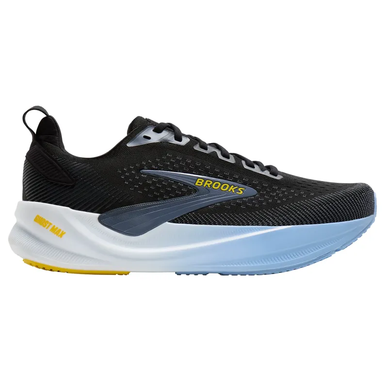 Brooks Men's Ghost Max 4 Running Shoes in Black/Folkstone/Open air 
