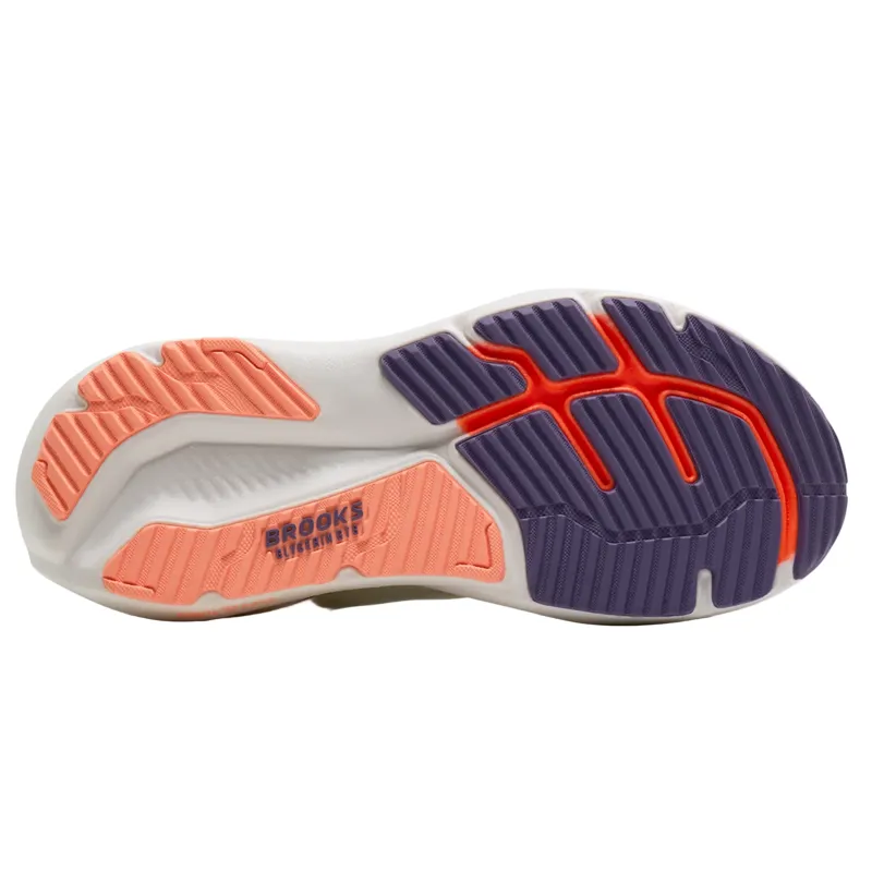Brooks Women's Glycerin GTS 23 Running Shoes in White/Mulled Grape-3