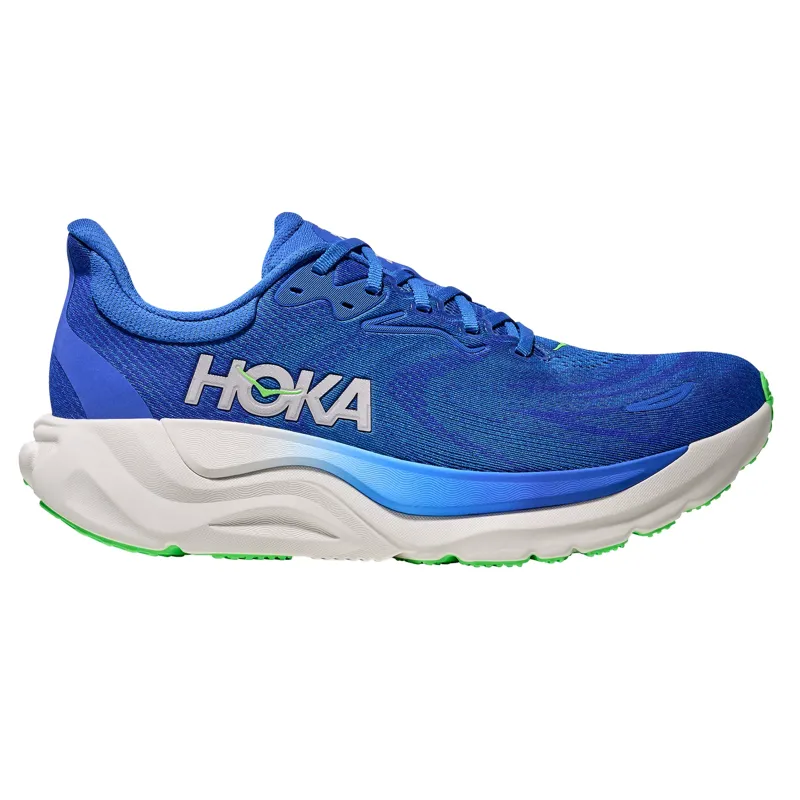 Hoka Men's Arahi 8 Running Shoe in Cobalt Blue / Neon Green