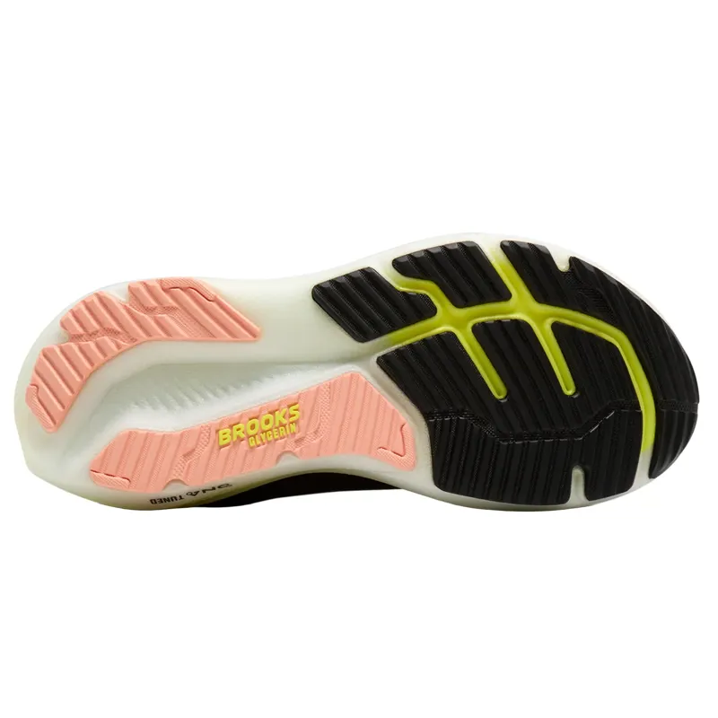 Brooks Women's Glycerin 23 Running Shoes in  Black/Peach/Nightlife-5