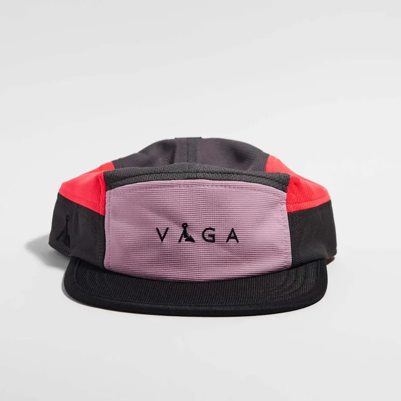 Vaga Club Running Cap in Dark Taupe Neon Peach  Pastel Pink-1