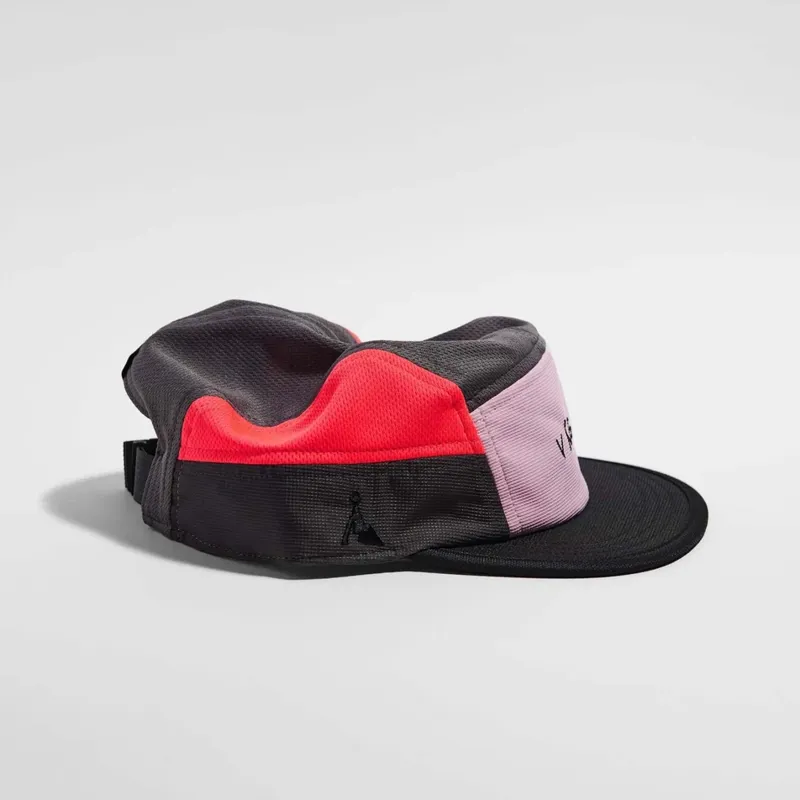 Vaga Club Running Cap in Dark Taupe Neon Peach  Pastel Pink-2