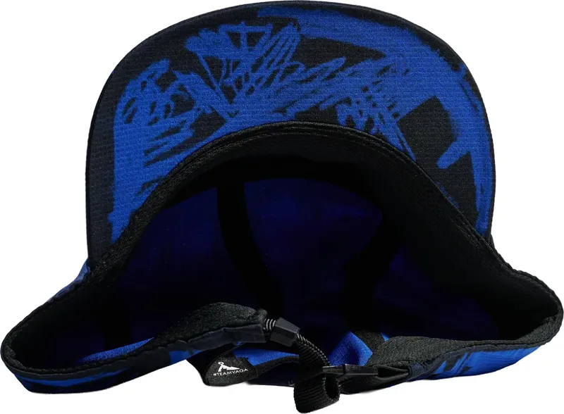 Vaga Scribble Running Cap in Electric Blue Black-5