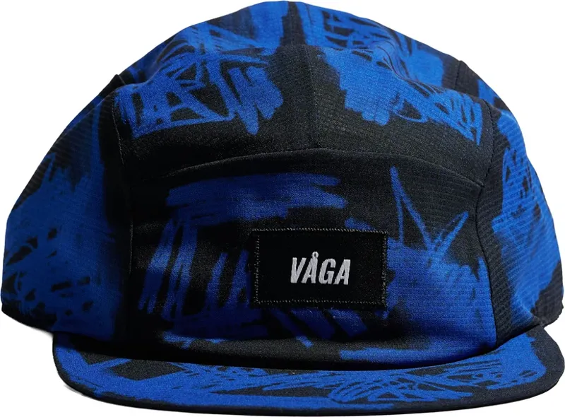 Vaga Scribble Running Cap in Electric Blue Black-6