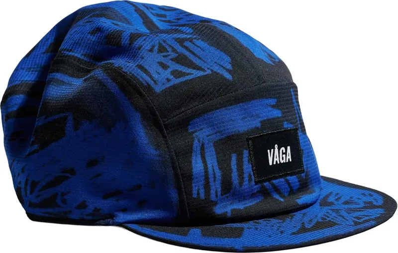 Vaga Scribble Running Cap in Electric Blue Black