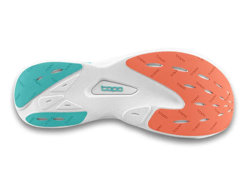 Topo Athletic Women's Specter Running Shoes in Aqua/Lime-4