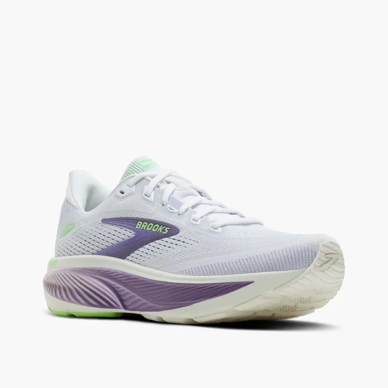 Brooks Women's Ghost 18 Running shoes in White/Purple Hebe/Green-1