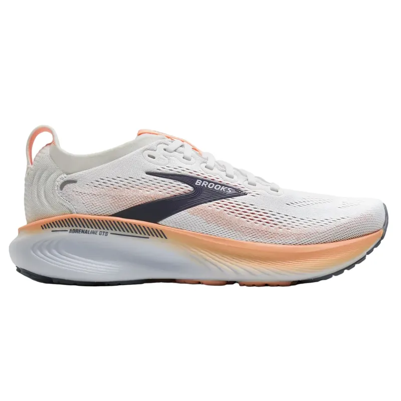 Brooks Women's Adrenaline GTS 25 Running Shoes in Oyster mushroom/Peach/Grape 