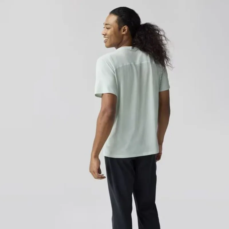 Brooks Men's Atmosphere 3.0 Running Top in Smoke/Shadow Stripe-1