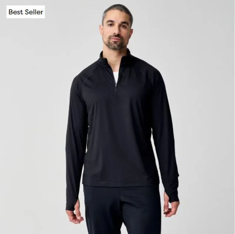 Brooks Men's Dash 1/4 Zip 3.0 Bestselling Running Top in Black