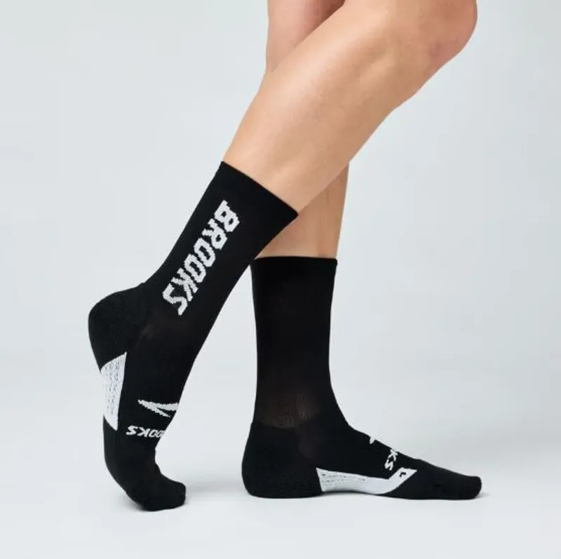 Brooks Ghost Crew Running Socks in Black