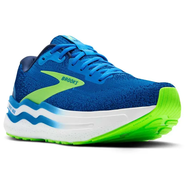 Brooks Men's Ghost Max 2 Running Shoe in Blue/Green Gecko/Peacoat-1