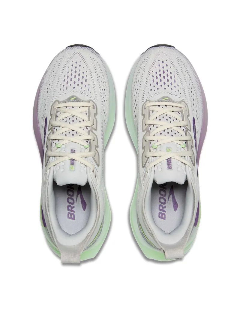 Brooks Men's Glycerin 23 Running Shoes in Antarctica/Grape/Green Gecko-2