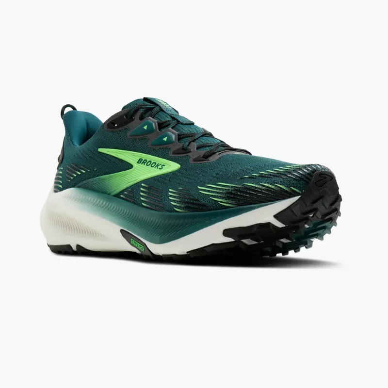 Brooks Men's Ghost Trail Running Shoes in Atlantic Deep/Black/Green-3