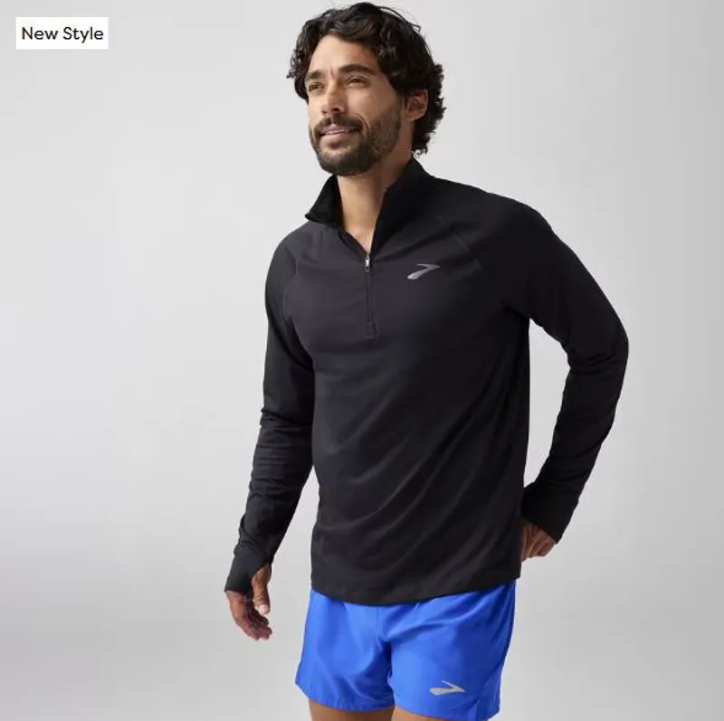 Brooks Men's Dash 1/4 Zip 3.0 Running Top in Black