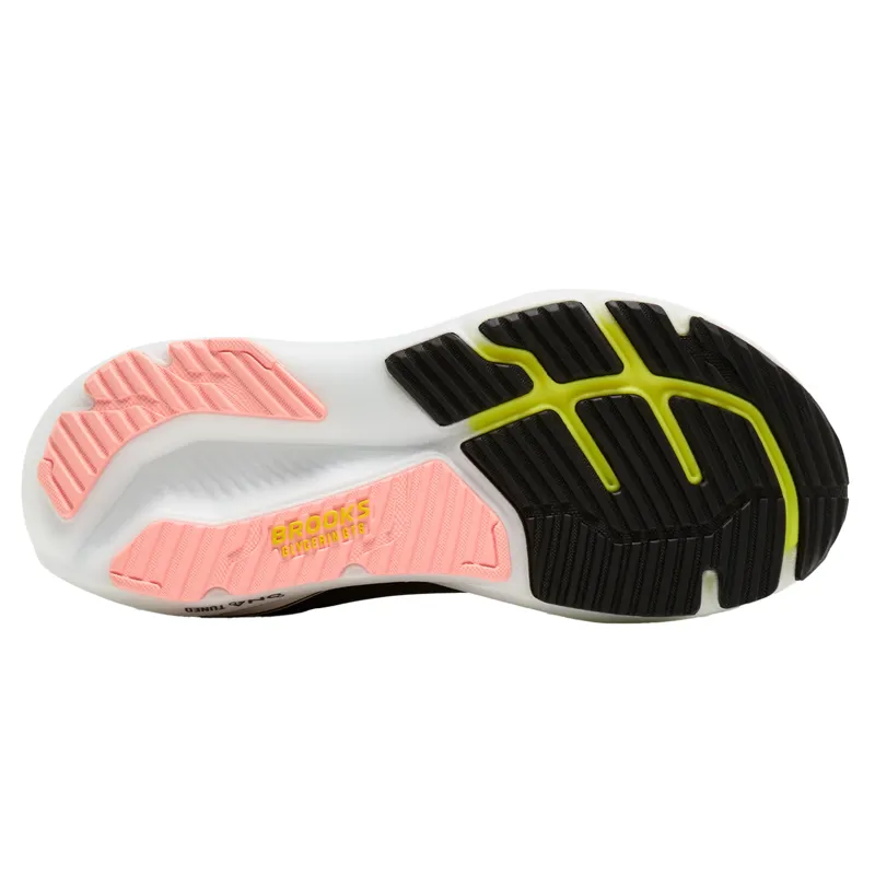 Brooks Women's Glycerin GTS 23 Running Shoes in Black/Peach/Nightlife -4