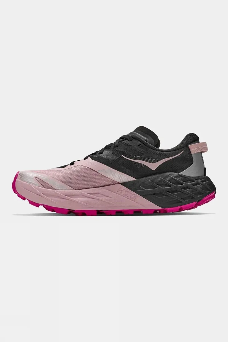 Hoka Women's Speedgoat 7 Trail Running Shoes in Black/Pink Opal-6