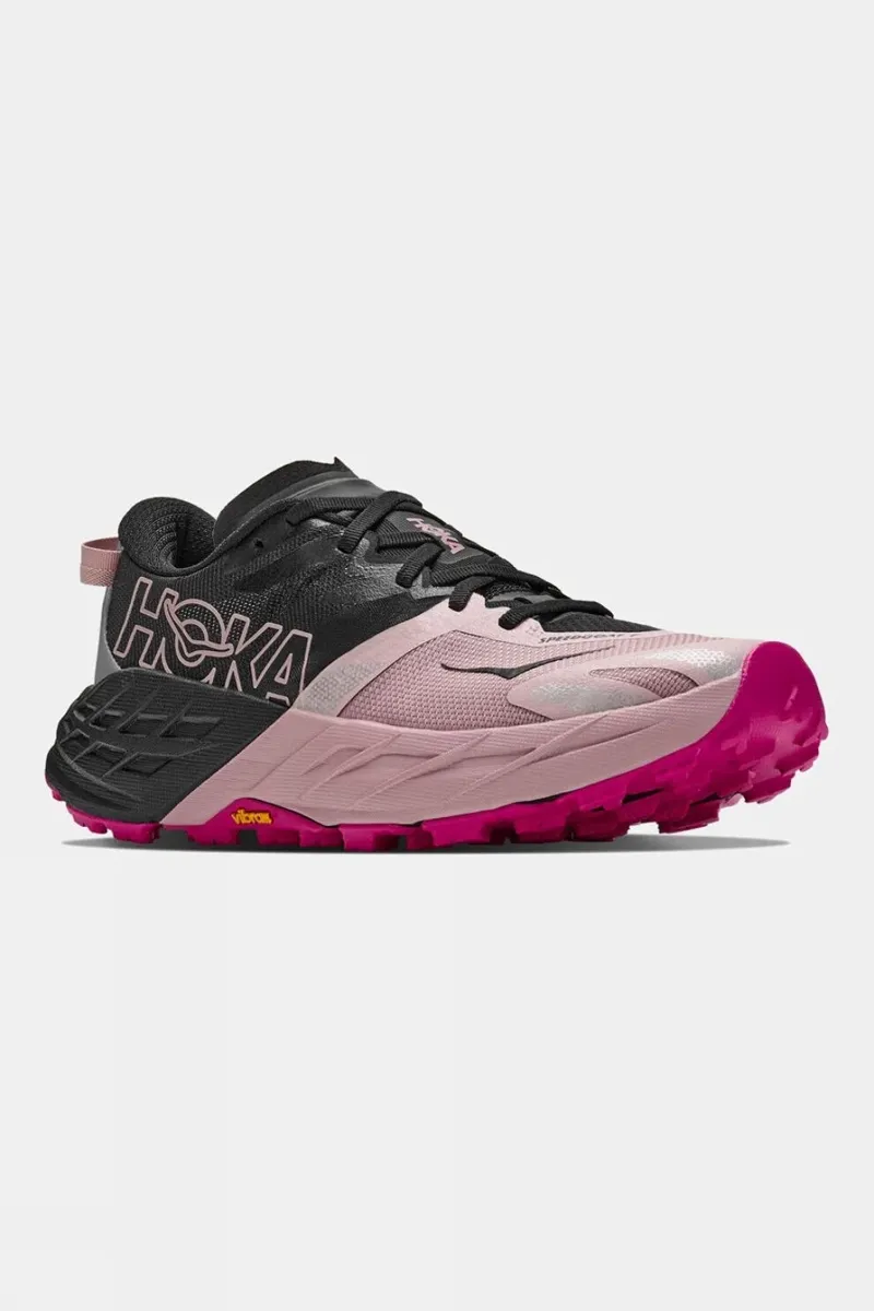 Hoka Women's Speedgoat 7 Trail Running Shoes in Black/Pink Opal-5