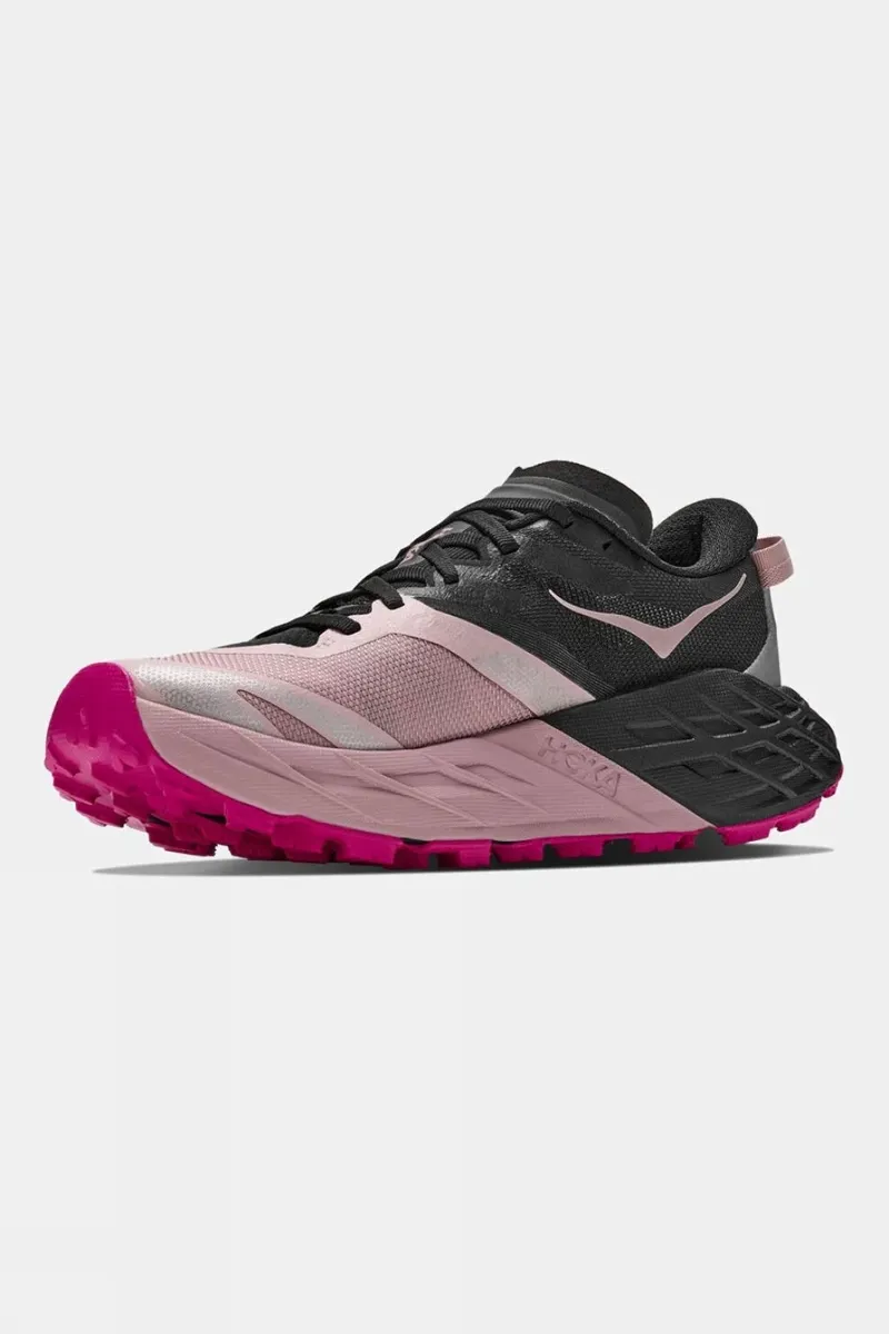 Hoka Women's Speedgoat 7 Trail Running Shoes in Black/Pink Opal-4