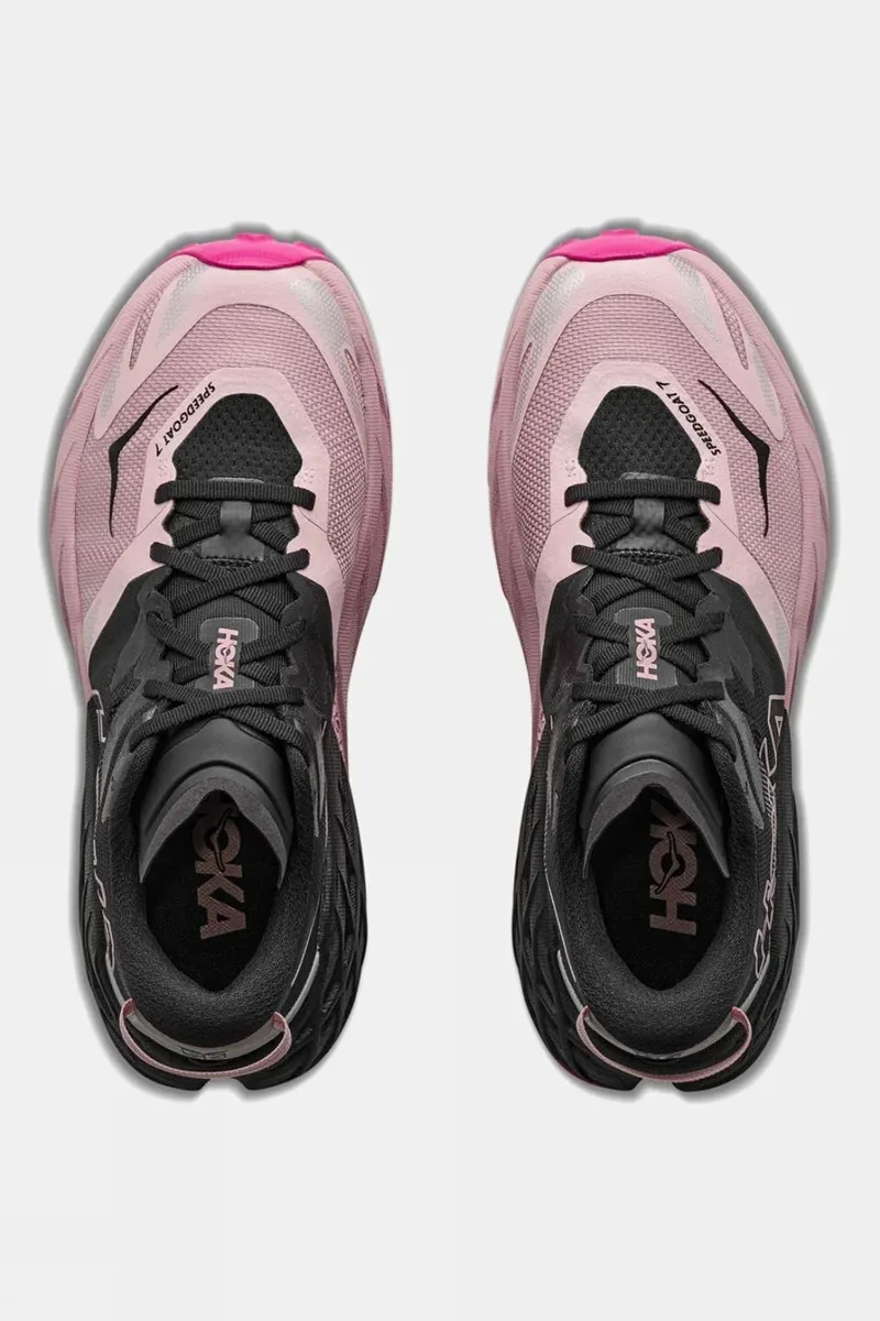 Hoka Women's Speedgoat 7 Trail Running Shoes in Black/Pink Opal-2